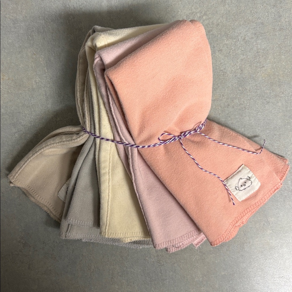 KeaBabies ORGANIC cotton Burp Cloths set of 5